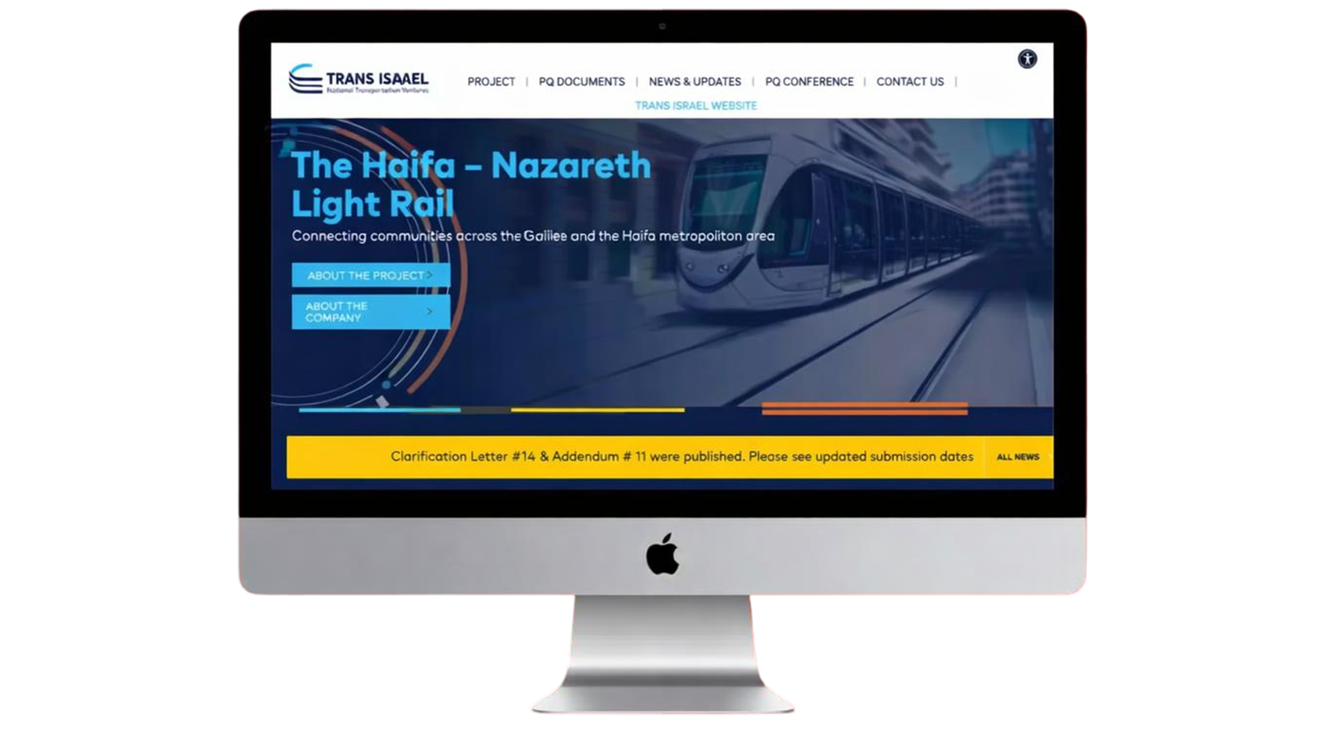 אתר הרכבת הקלה - חיפה נצרת